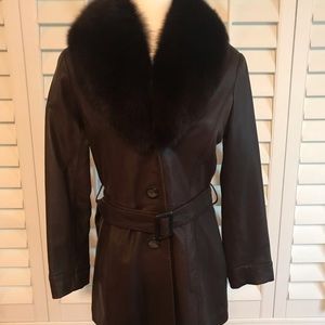 Beautiful brown leather jacket